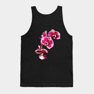 Vivid Maroon Phalaenopsis Orchids Tank Top